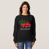 Sweatshirt Newfoundland Red Truck Christmas Tree Xmas Dog (Devant entier)