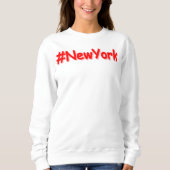 Sweatshirt "#NewYork " Conception Mignonne. Acheter Maintenan (Devant)