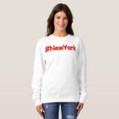 Sweatshirt "#NewYork " Conception Mignonne. Acheter Maintenan (Devant entier)