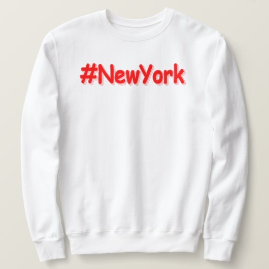 Sweatshirt "#NewYork" Joli design. Commandez dès maintenant  (Design devant)