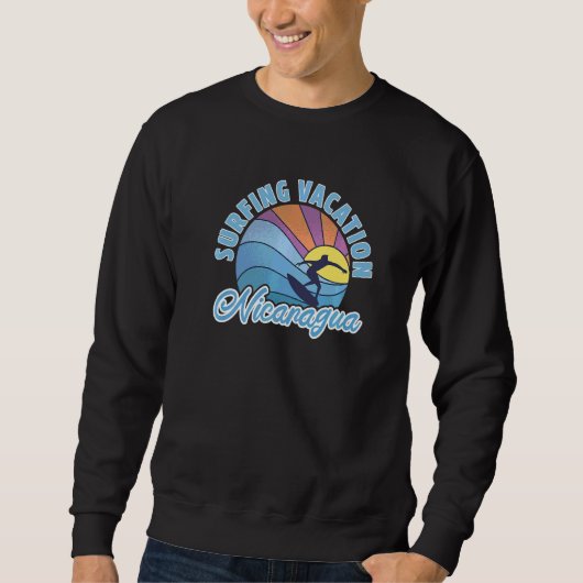 Sweatshirt Nicaragua Vacances surf (Devant)