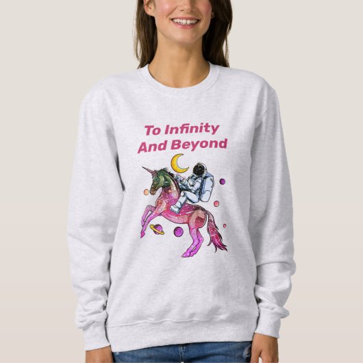 Sweatshirt Nice Astronaut Ride Space Unicorn Horse (Devant)
