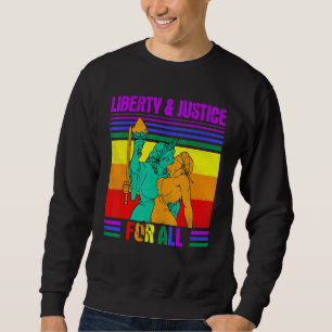 Sweatshirt Nice LGBT Pride Liberty Justice Statue Pour Tous P