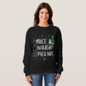 Sweatshirt Nice Naughty Pacu Nurse Funny Christmas Pajama Xma (Devant entier)