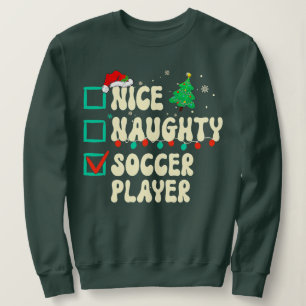 Sweatshirt Nice Naughty Russe Pyjama Humour Noël Noël