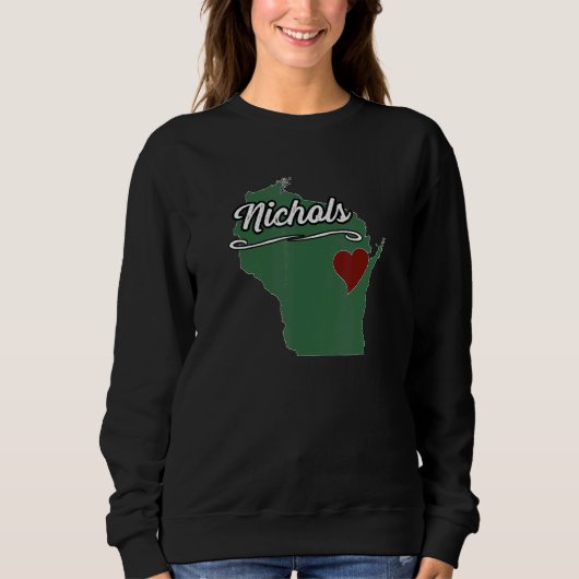 Sweatshirt NICHOLS  Wisconsin WI USA  City State Souvenir (Devant)