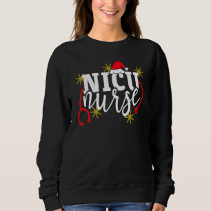 Sweatshirt NICU Nurse de Noël - Santa Hat Holiday Nouveau-né 