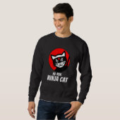 Sweatshirt Ninja Chat Distressed Tee Pour Chat Meow Katana Ca (Devant entier)