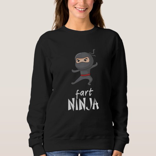 Sweatshirt Ninja Noir Dans Un Masque Fart Ninjas (Devant)