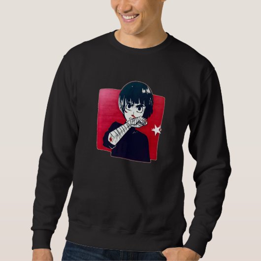 Sweatshirt Ninja Samurai Entraînement de chasse hard Boxe Guy (Devant)