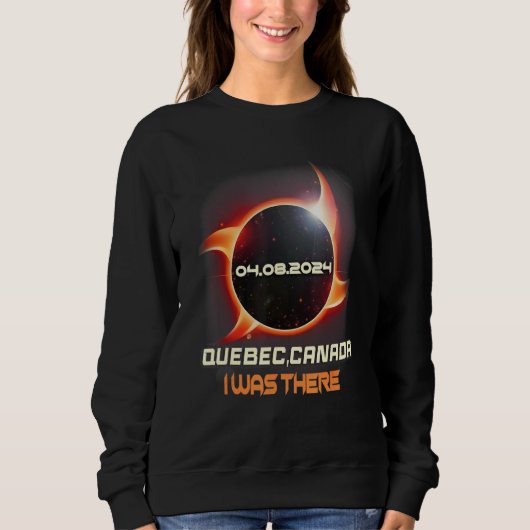 Sweatshirt Ninja Shuriken Total Solar Eclipse 2024 Quebec Can (Devant)