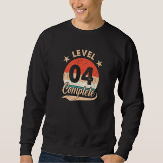 Sweatshirt Niveau 4 Aniversaire rétro 4ème Mariage complet po