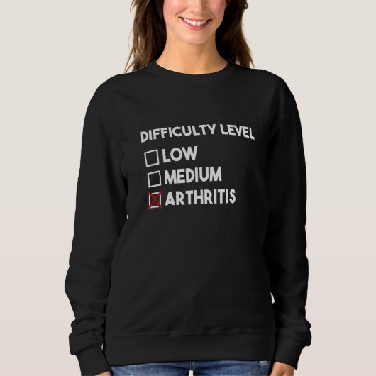 Sweatshirt Niveau de difficulté Mois de sensibilisation à l'a (Devant)