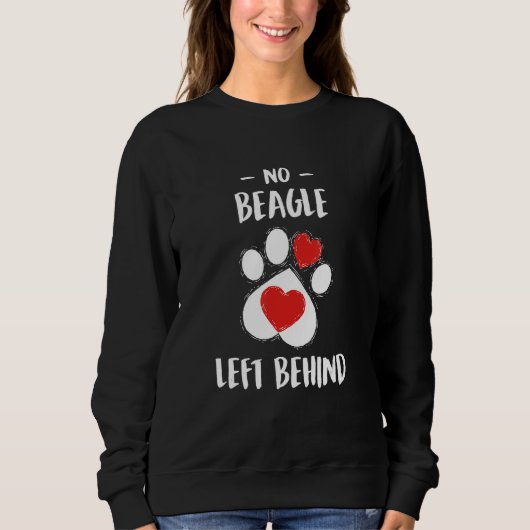 Sweatshirt No Beagle Left Behind Dog Walker Dog Walking Humo (Devant)