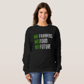 Sweatshirt No farmers no food no future for passionate farmer (Devant entier)