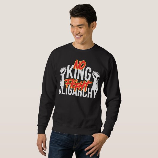 Sweatshirt No king fight oligarchy (Devant entier)