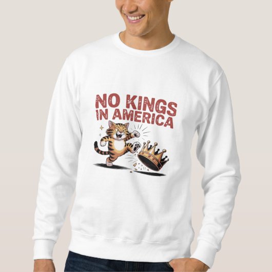 Sweatshirt No Kings In America Classic Aesthetic Design (Devant)