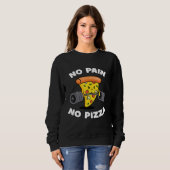 Sweatshirt No Pain No Pizza - Gym Motivational (Devant entier)
