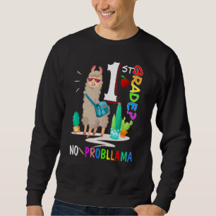 Sweatshirt No Prob Llama 1ère Année Retour À L'École Fille Ll