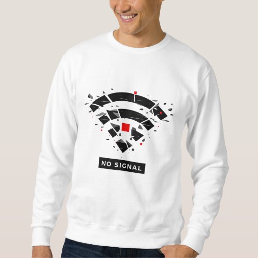 Sweatshirt No Signal T-Shirt – Abstract Digital Disconnection (Devant)