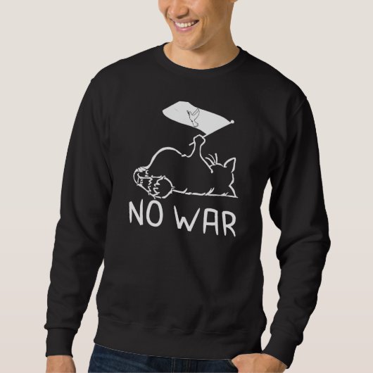 Sweatshirt No War Peace Movement World Peace Flag Chat (Devant)