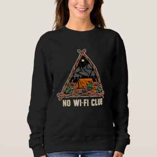 Sweatshirt No Wifi Club Wildlife Mountain Outdoor Summit Hiki