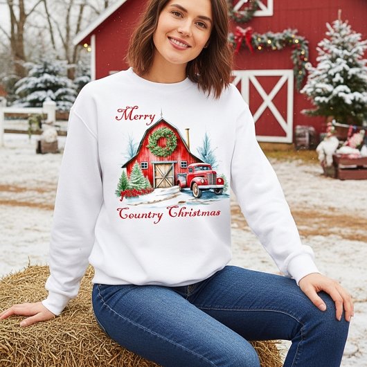 Sweatshirt Noël à la campagne