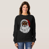 Sweatshirt noël africain noir père Noël (Devant entier)