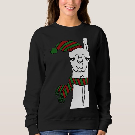 Sweatshirt Noël amusant Llama Cute Llama (Devant)