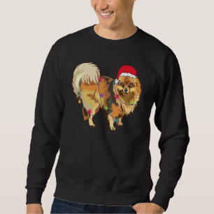 Sweatshirt Noël Anglais Cocker Santa Hat Lights Noël