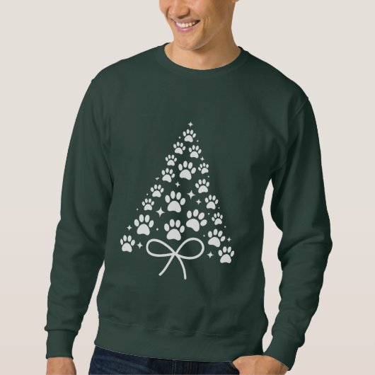 Sweatshirt Noël Arbre Amoureux des chiens Propriétaire Cadeau (Devant)
