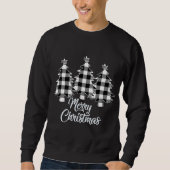 Sweatshirt Noël Arbre Blanc Buffle Plaid Noël (Devant)