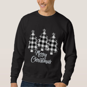 Sweatshirt Noël Arbre Blanc Buffle Plaid Noël