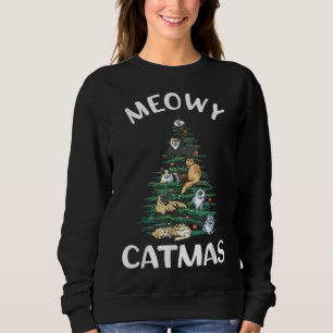 Sweatshirt Noël Arbre Chat Joyeux Noël Noël Noël Noël Noël Fu
