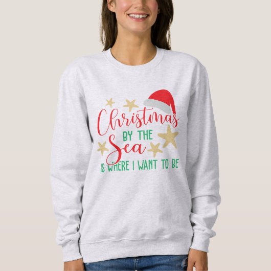 Sweatshirt Noël au bord de la mer (Devant)