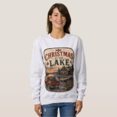 Sweatshirt Noël au Lac Vintage (Devant entier)