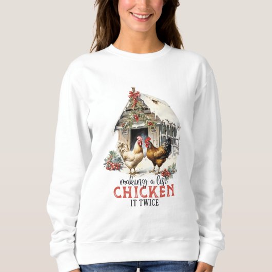Sweatshirt Noël au poulet mignon (Devant)