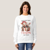 Sweatshirt Noël aux cochons mignons (Devant entier)