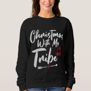 Sweatshirt Noël Avec Ma Tribe Buffalo Plaid Family Match