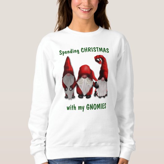 Sweatshirt Noël avec mes Gnomies (Devant)