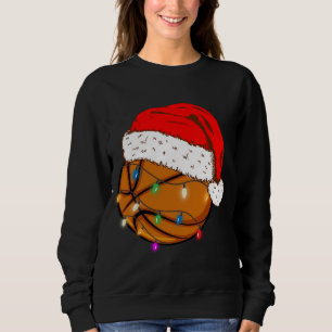 Sweatshirt Noël Basketball Santa Hat Funny Sport Noël