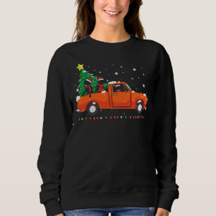 Sweatshirt Noël Black Labrador Retriever Truck La