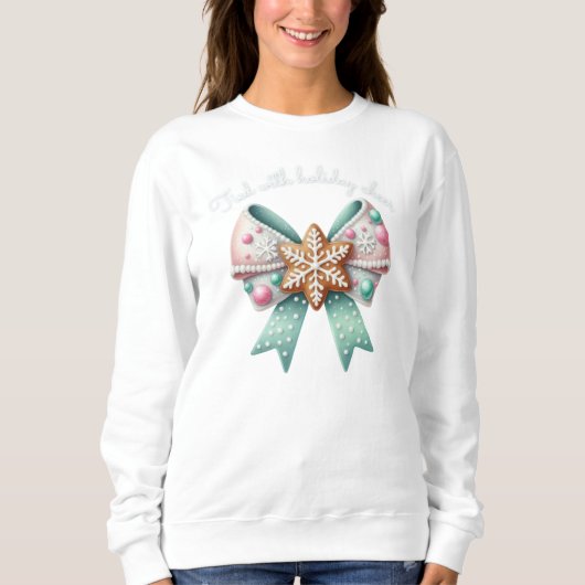 Sweatshirt Noël Bow Noël Ginger Pread Bow Festif (Devant)