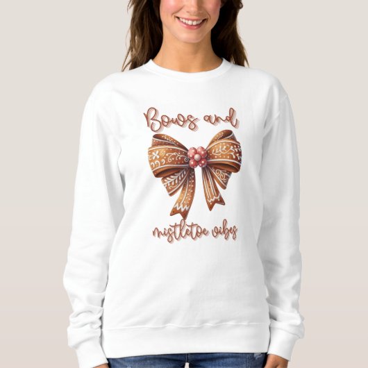 Sweatshirt Noël Bow Noël Ginger Pread Bow Festif (Devant)