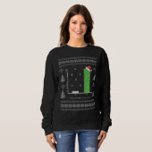Sweatshirt Noël Carol Math Bar Graphe de Noël laid (Devant entier)