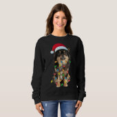 Sweatshirt Noël Chihuahua longs cheveux (Devant entier)
