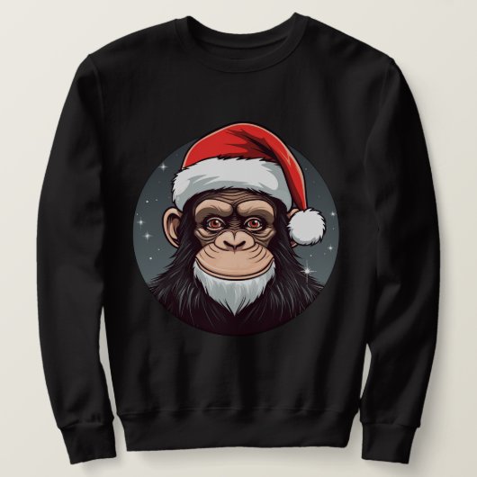 Sweatshirt Noël chimpanzé (Design devant)