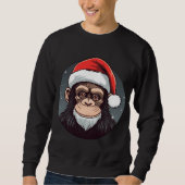 Sweatshirt Noël chimpanzé (Devant)