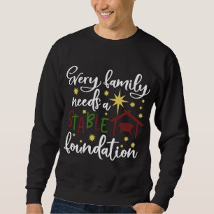 Sweatshirt Noël Christian Dit Citation Religieuse Famille