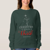 Sweatshirt Noël commence avec Christ Jésus Croix chrétien (Devant)
